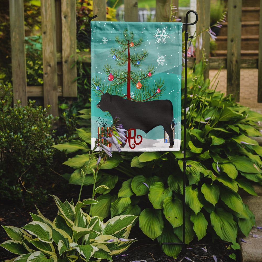 Black Angus Cow Christmas Flag Garden Size BB9195GF  the-store.com.