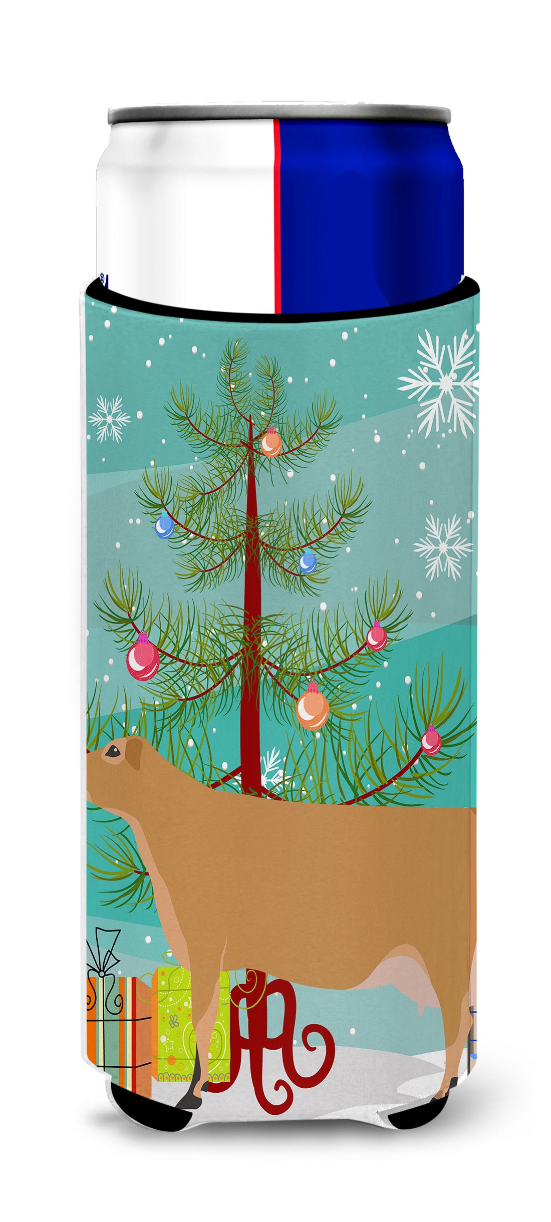 Jersey Cow Christmas  Ultra Hugger for slim cans BB9196MUK  the-store.com.