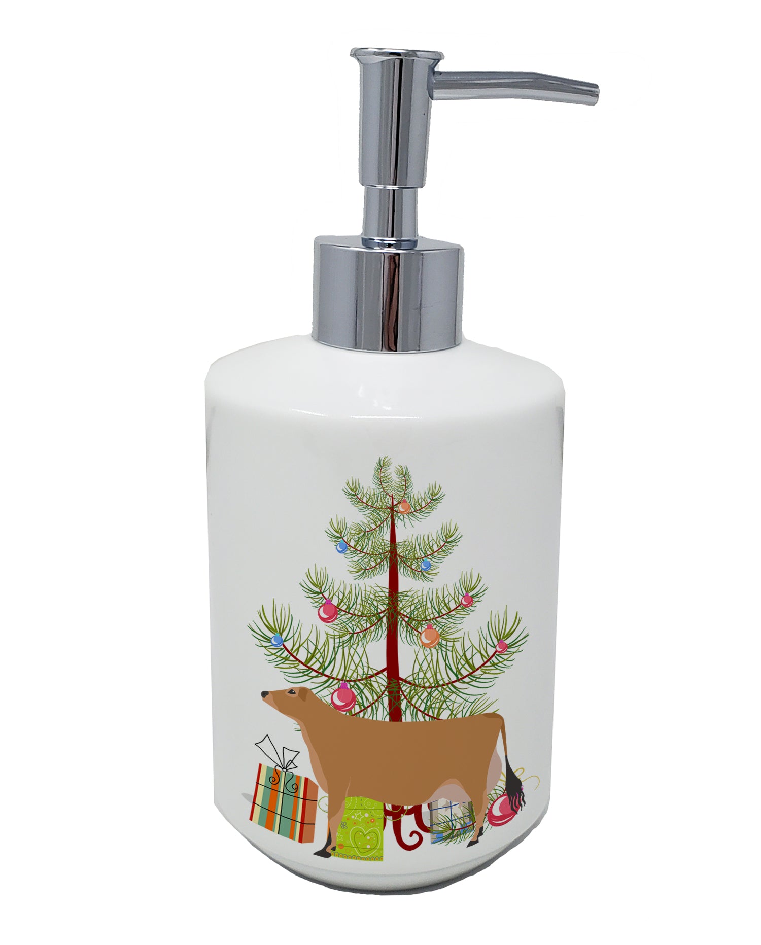 Buy this Jersey Cow Christmas Ceramic Soap Dispenser