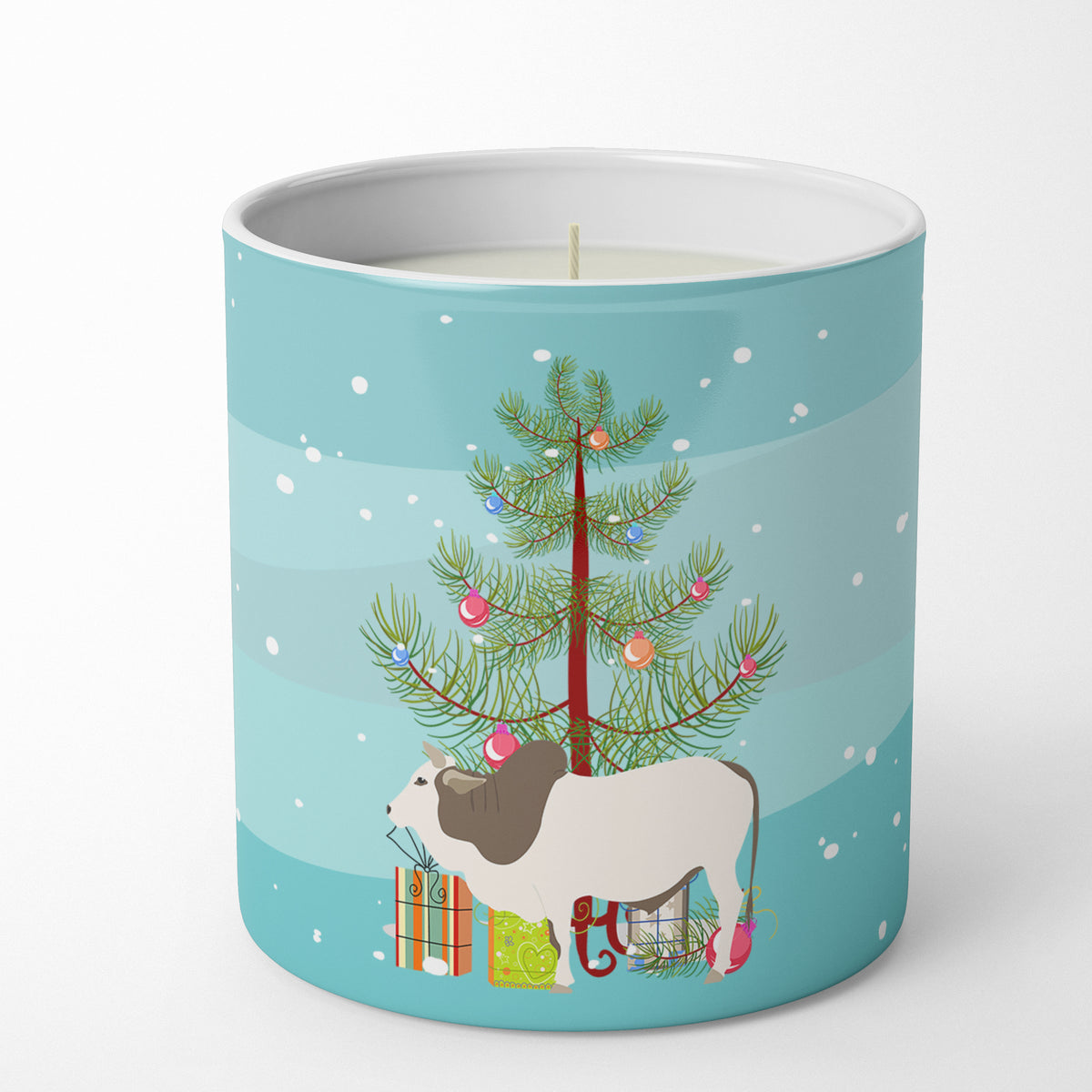 Buy this Malvi Cow Christmas 10 oz Decorative Soy Candle