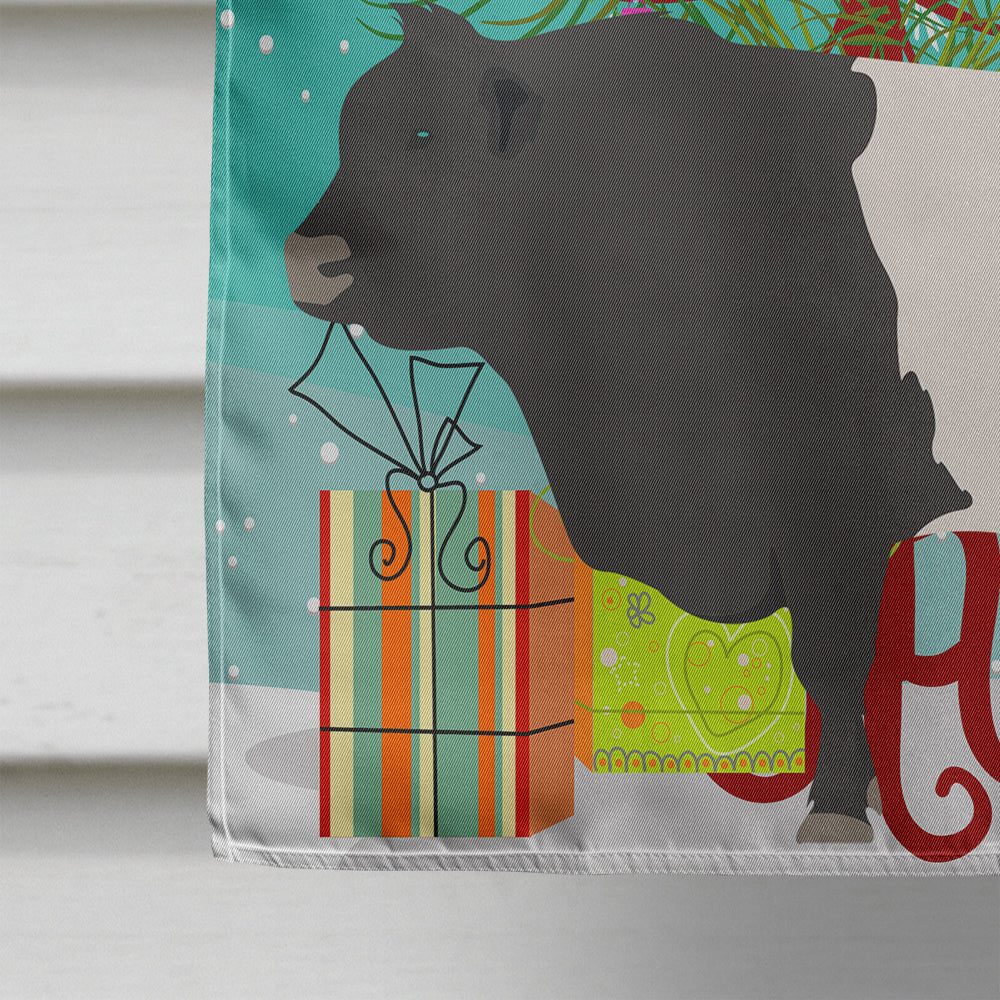 Belted Galloway Cow Christmas Flag Canvas House Size BB9198CHF