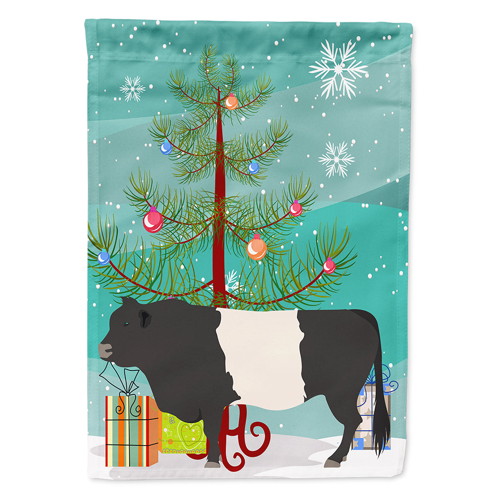 Belted Galloway Cow Christmas Flag Canvas House Size BB9198CHF
