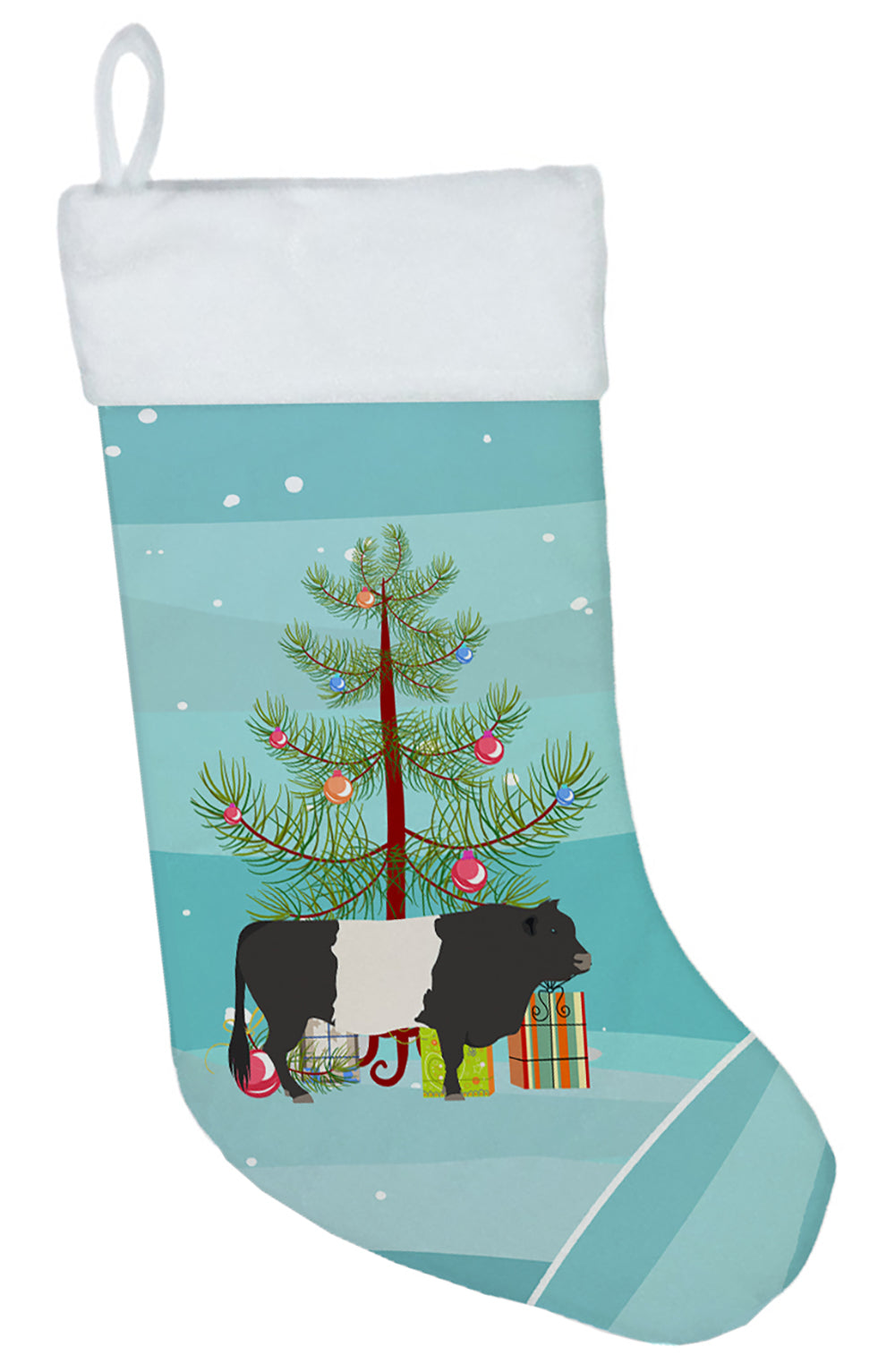 Belted Galloway Cow Christmas Christmas Stocking BB9198CS  the-store.com.