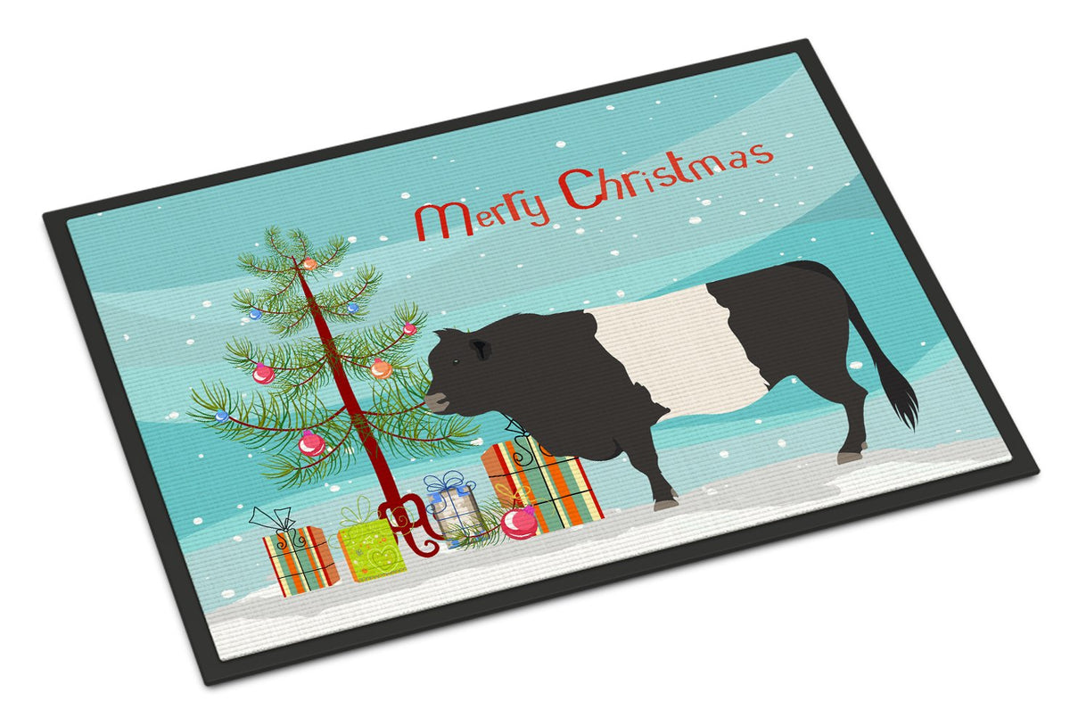 Belted Galloway Cow Christmas Indoor or Outdoor Mat 24x36 BB9198JMAT by Caroline&#39;s Treasures