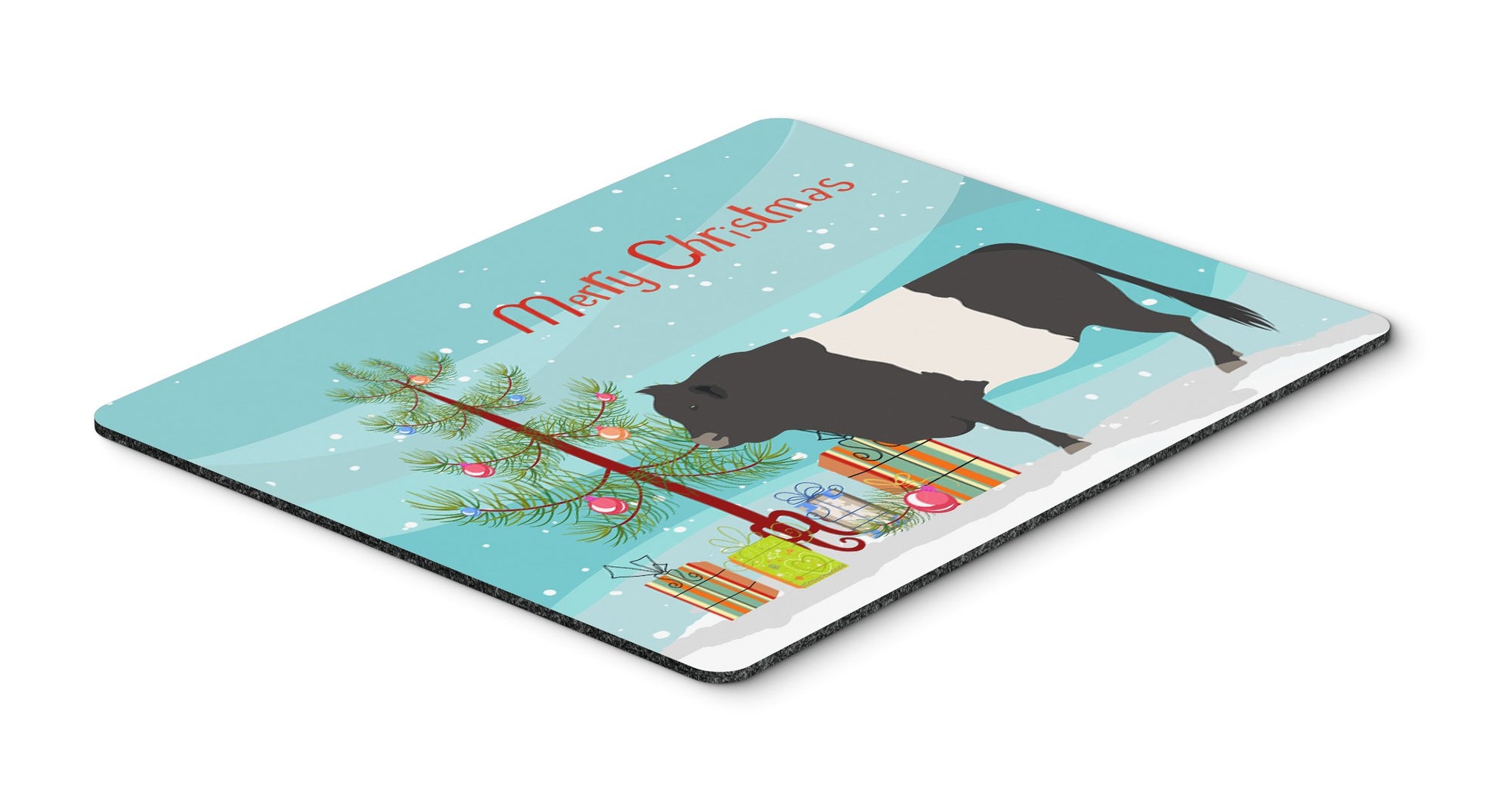 Belted Galloway Cow Christmas Mouse Pad, Hot Pad or Trivet BB9198MP by Caroline's Treasures