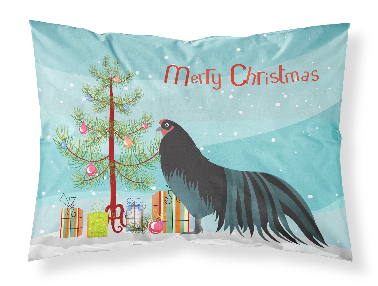 Sumatra Chicken Christmas Fabric Standard Pillowcase BB9200PILLOWCASE by Caroline's Treasures