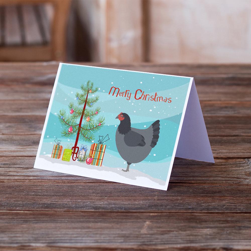Caroline's Treasures Jersey Giant Chicken Christmas Greeting Cards - Blank Note Cards – 8-Pack of Artist-Designed Cards with Envelopes