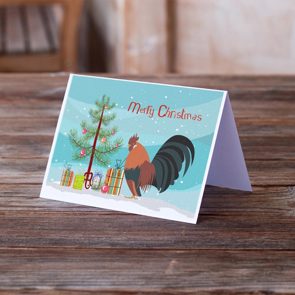 Dutch Bantam Chicken Christmas Greeting Cards and Envelopes Pack of 8 - the-store.com