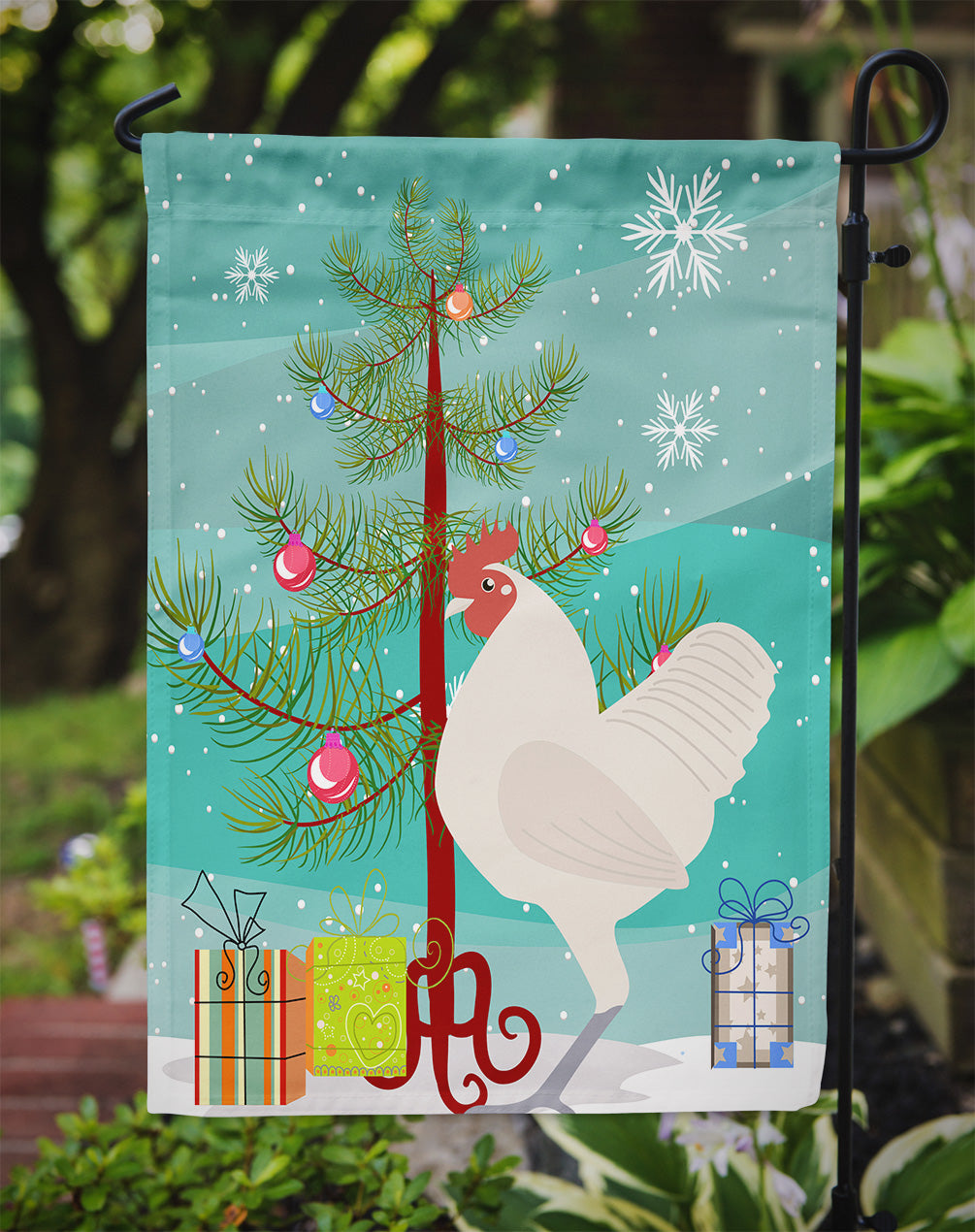Drapeau de Noël au poulet Langshan allemand taille jardin BB9204GF