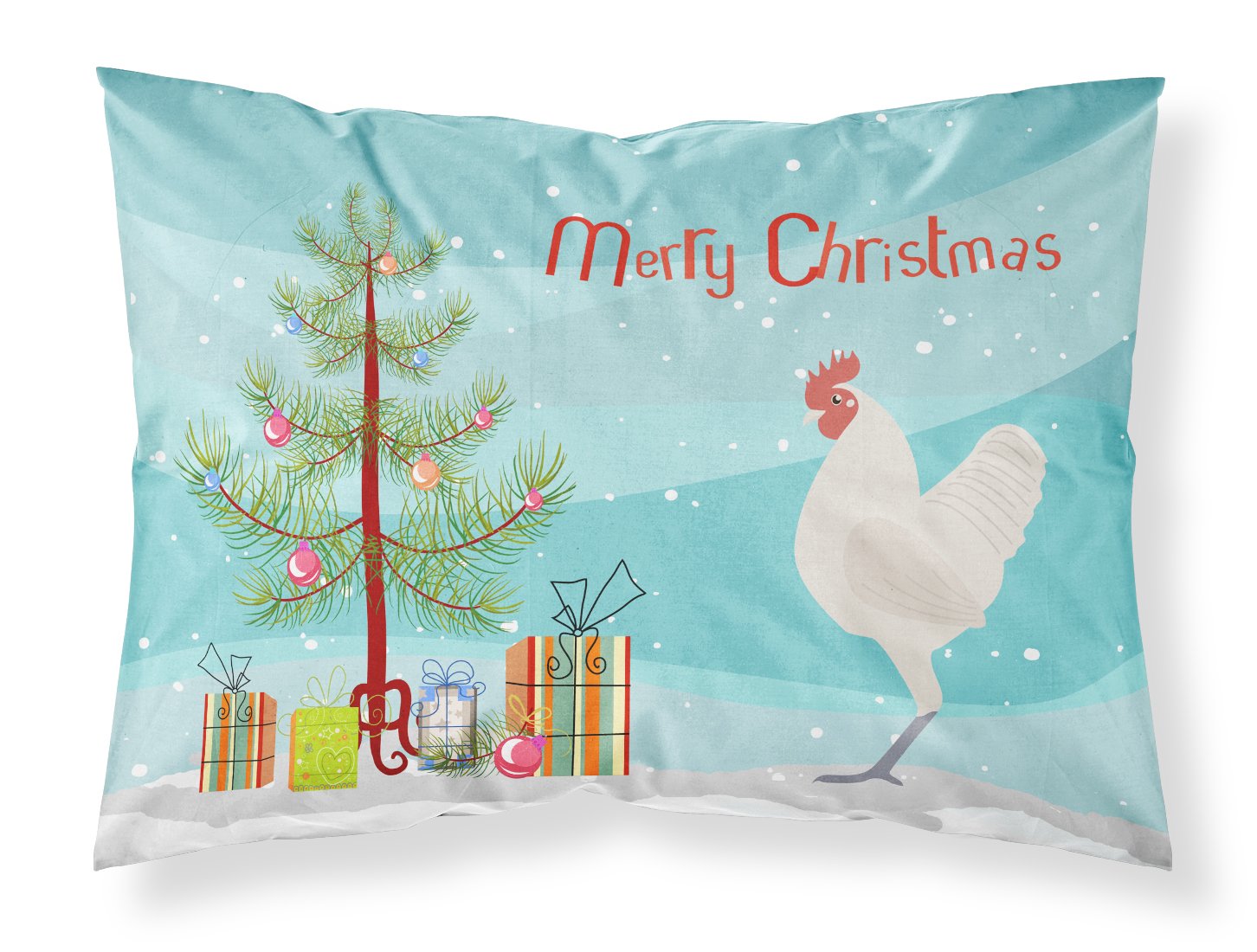 German Langshan Chicken Christmas Fabric Standard Pillowcase BB9204PILLOWCASE by Caroline's Treasures