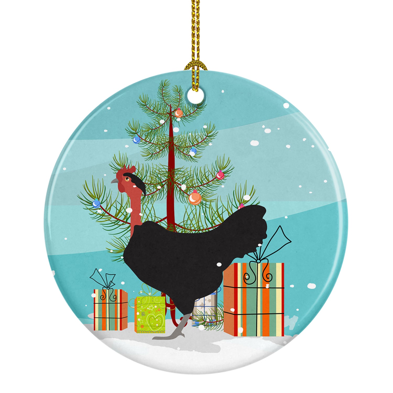 Naked Neck Chicken Christmas Ceramic Ornament BB9206CO1 - the-store.com