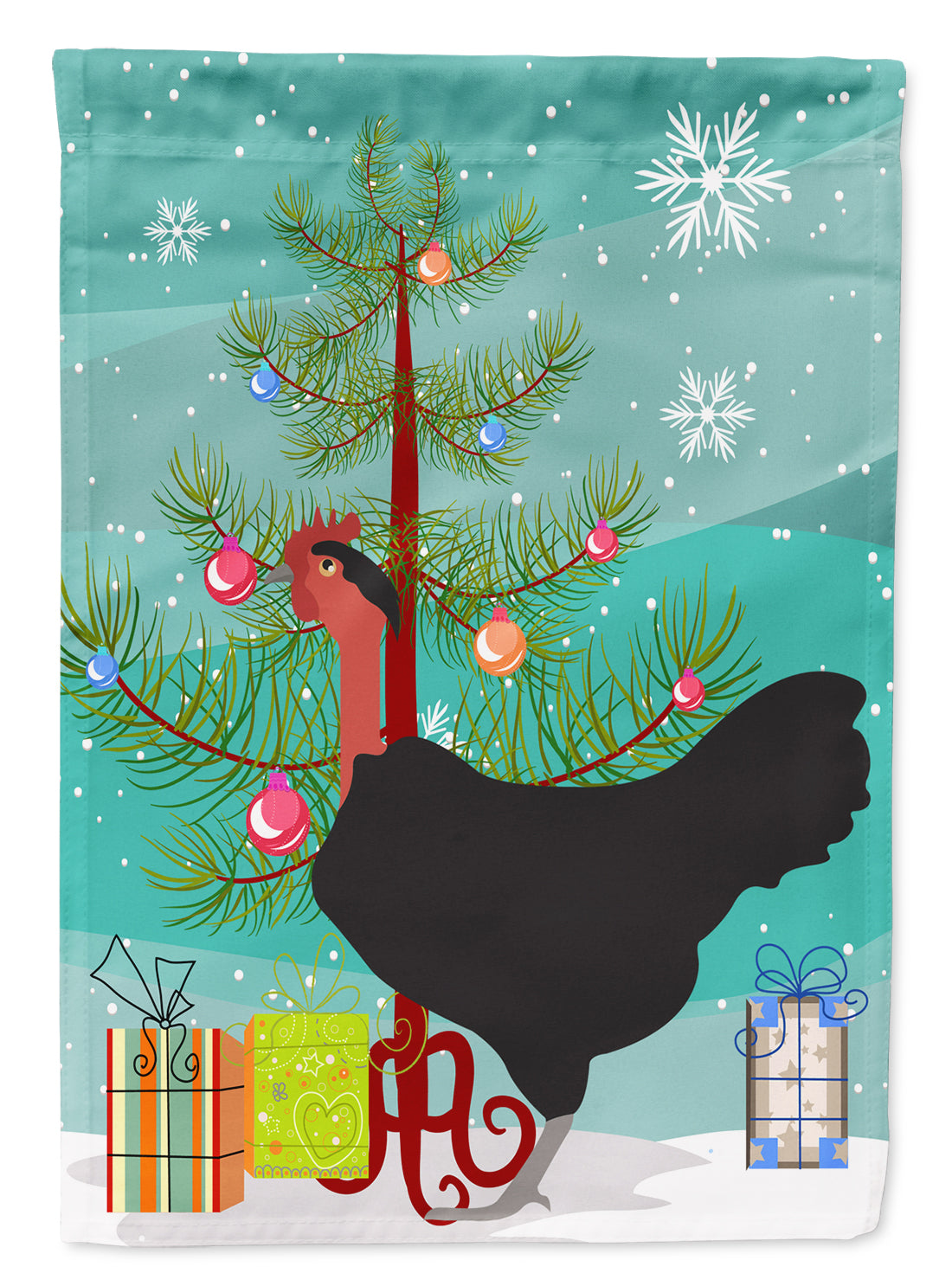 Naked Neck Chicken Christmas Flag Garden Size BB9206GF  the-store.com.