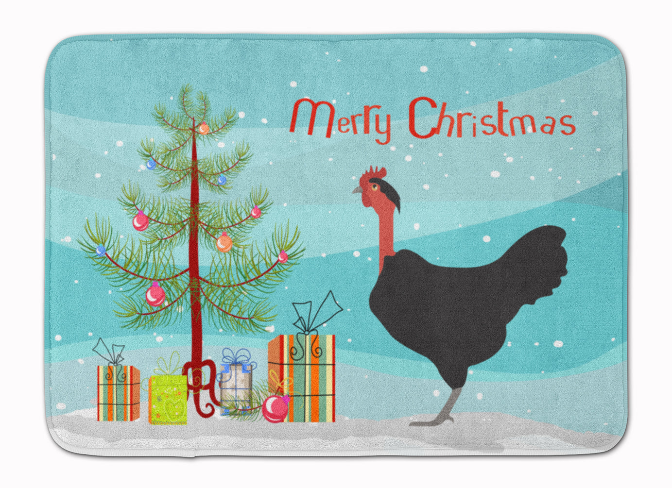 Naked Neck Chicken Christmas Machine Washable Memory Foam Mat BB9206RUG - the-store.com