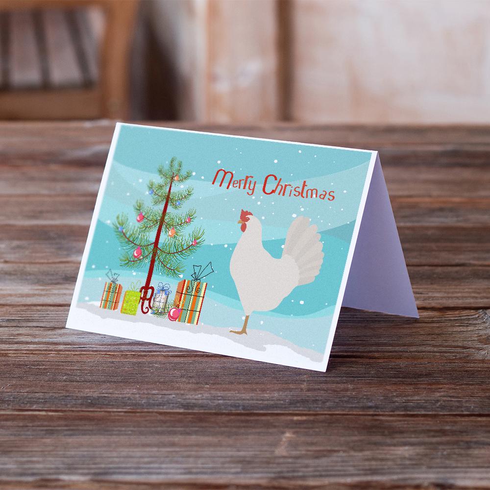 Leghorn Chicken Christmas Greeting Cards and Envelopes Pack of 8 - the-store.com
