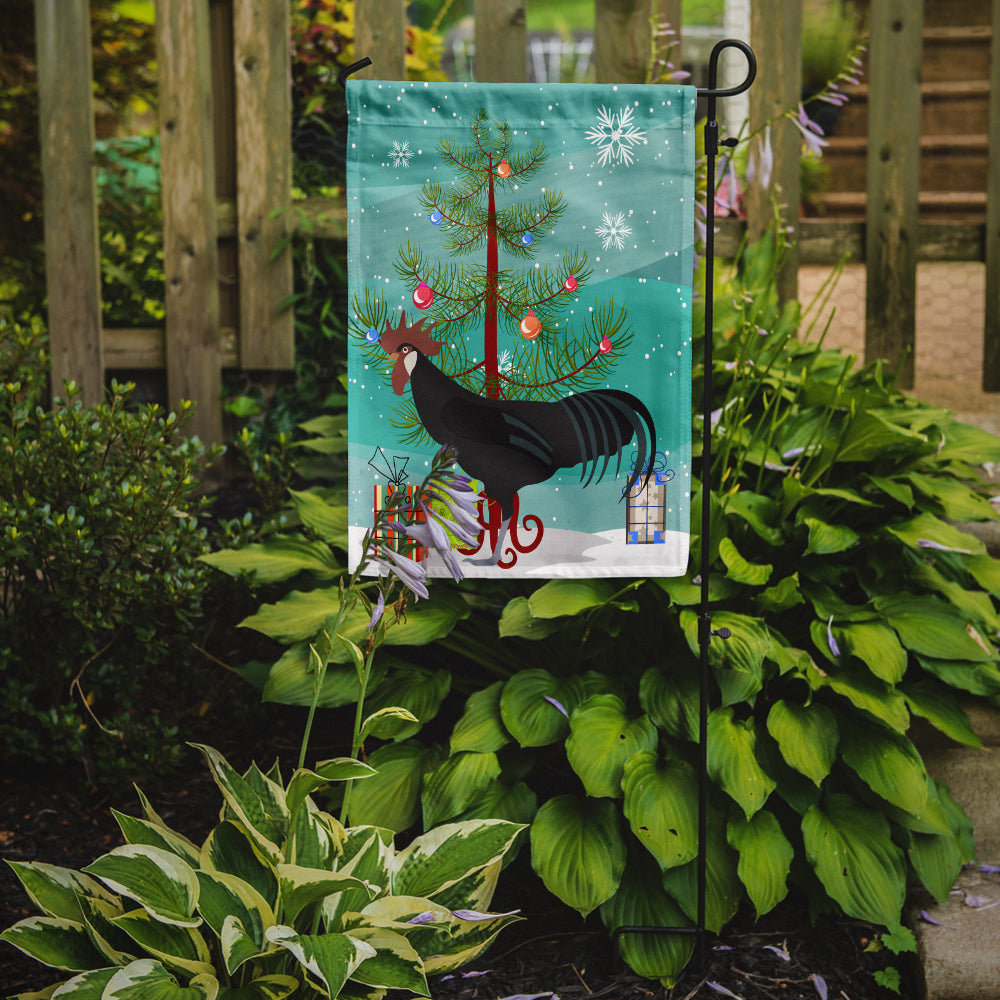 Minorca Ctalalan Chicken Christmas Flag Garden Size BB9208GF