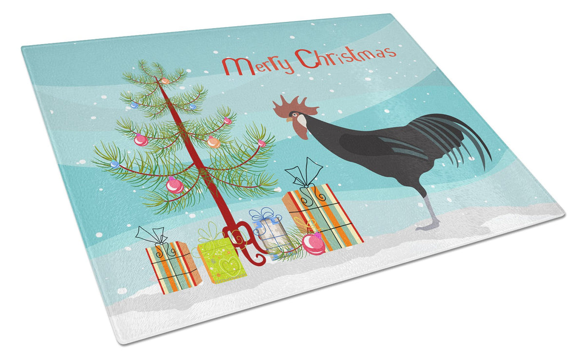 Minorca Ctalalan Chicken Christmas Glass Cutting Board Large BB9208LCB by Caroline&#39;s Treasures