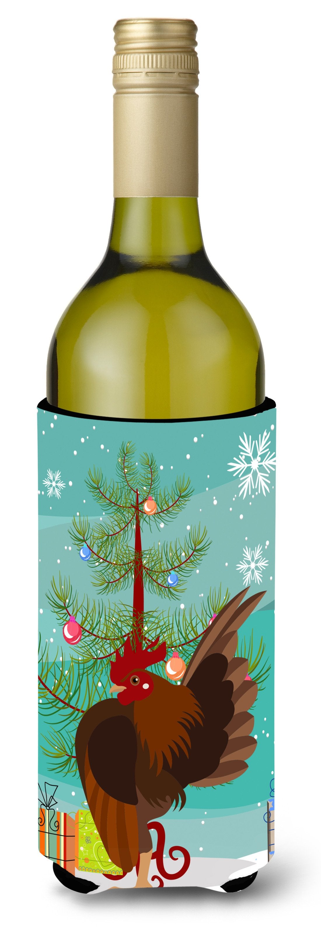 Malaysian Serama Chicken Christmas Wine Bottle Beverge Insulator Hugger BB9209LITERK by Caroline&#39;s Treasures