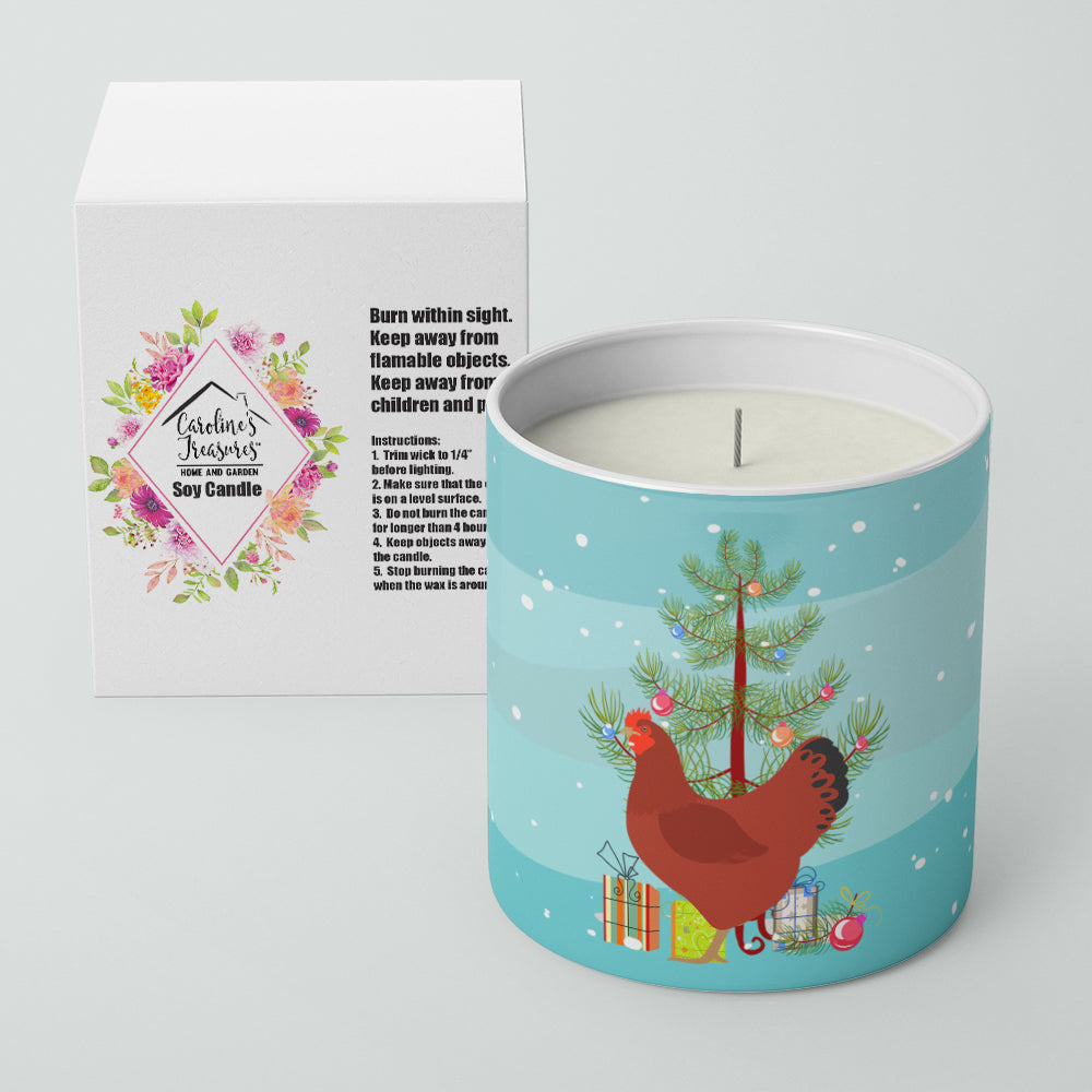 New Hampshire Red Chicken Christmas 10 oz Decorative Soy Candle - the-store.com