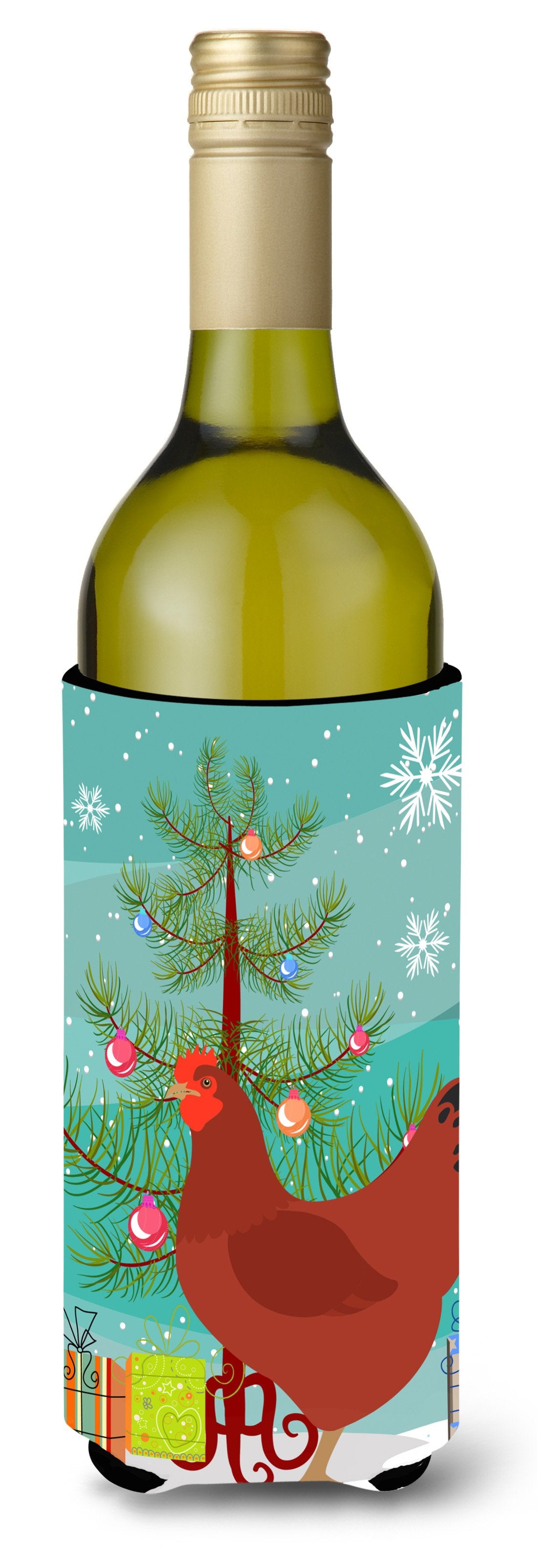 New Hampshire Red Chicken Christmas Wine Bottle Beverge Insulator Hugger BB9210LITERK by Caroline&#39;s Treasures