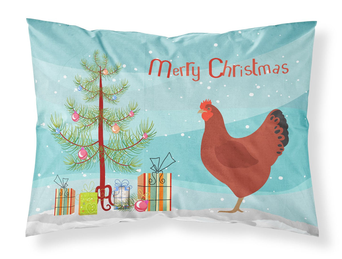 New Hampshire Red Chicken Christmas Fabric Standard Pillowcase BB9210PILLOWCASE by Caroline&#39;s Treasures