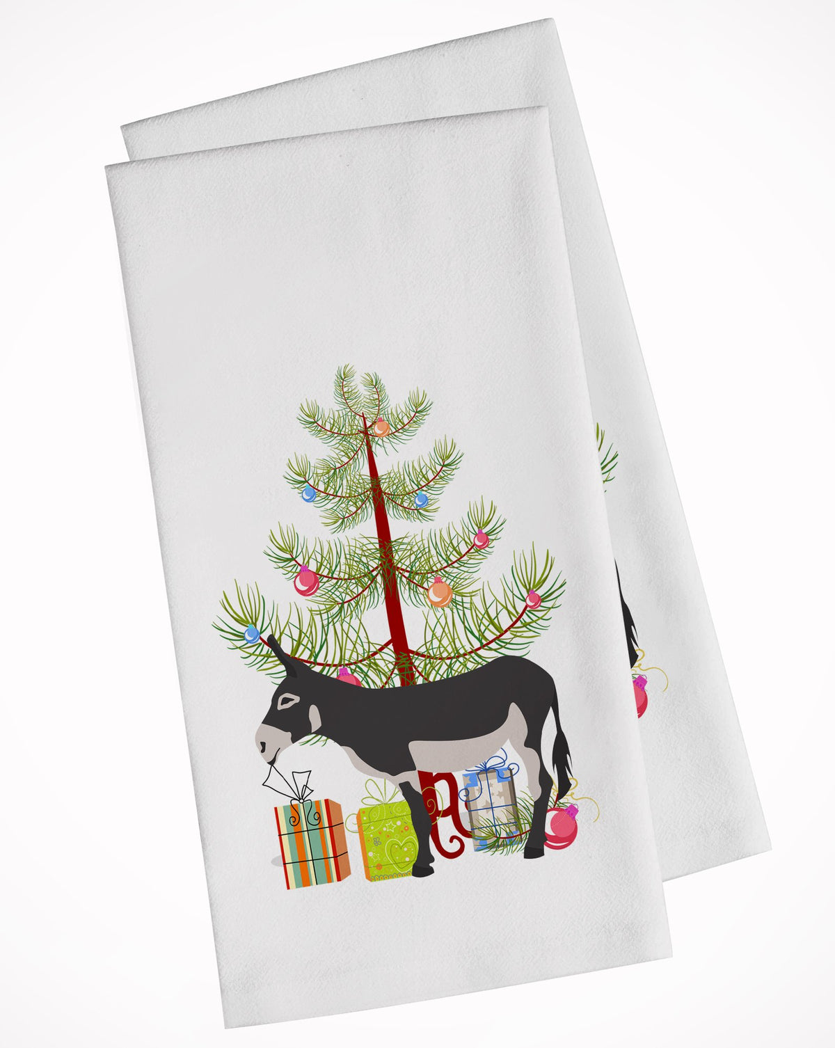 American Mammoth Jack Donkey Christmas White Kitchen Towel Set of 2 BB9211WTKT by Caroline&#39;s Treasures