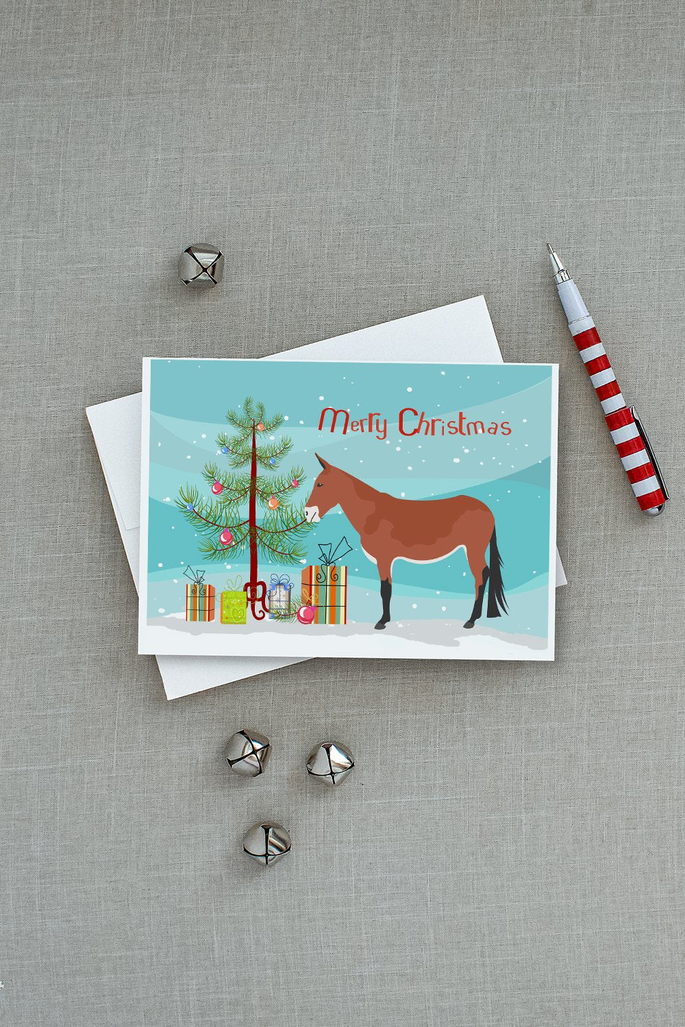Mule Christmas Greeting Cards and Envelopes Pack of 8 - the-store.com
