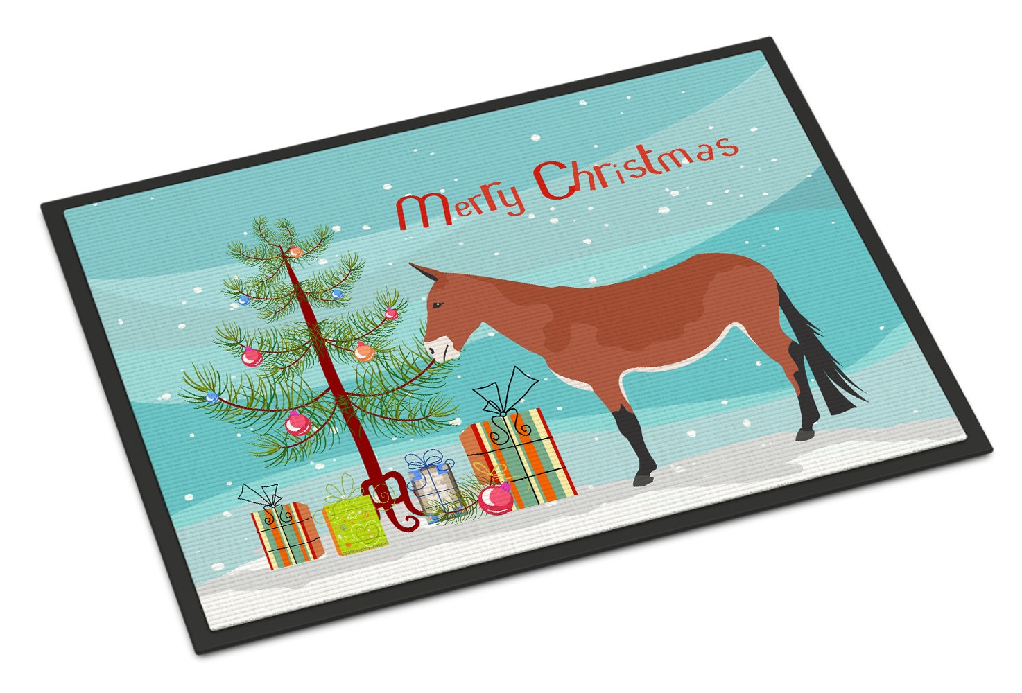 Mule Christmas Indoor or Outdoor Mat 24x36 BB9212JMAT by Caroline's Treasures