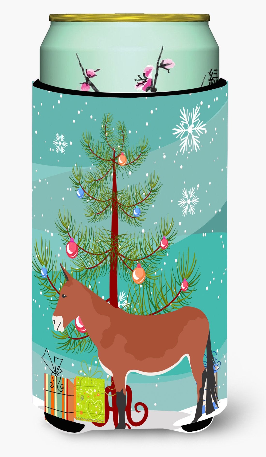 Mule Christmas Tall Boy Beverage Insulator Hugger BB9212TBC by Caroline&#39;s Treasures