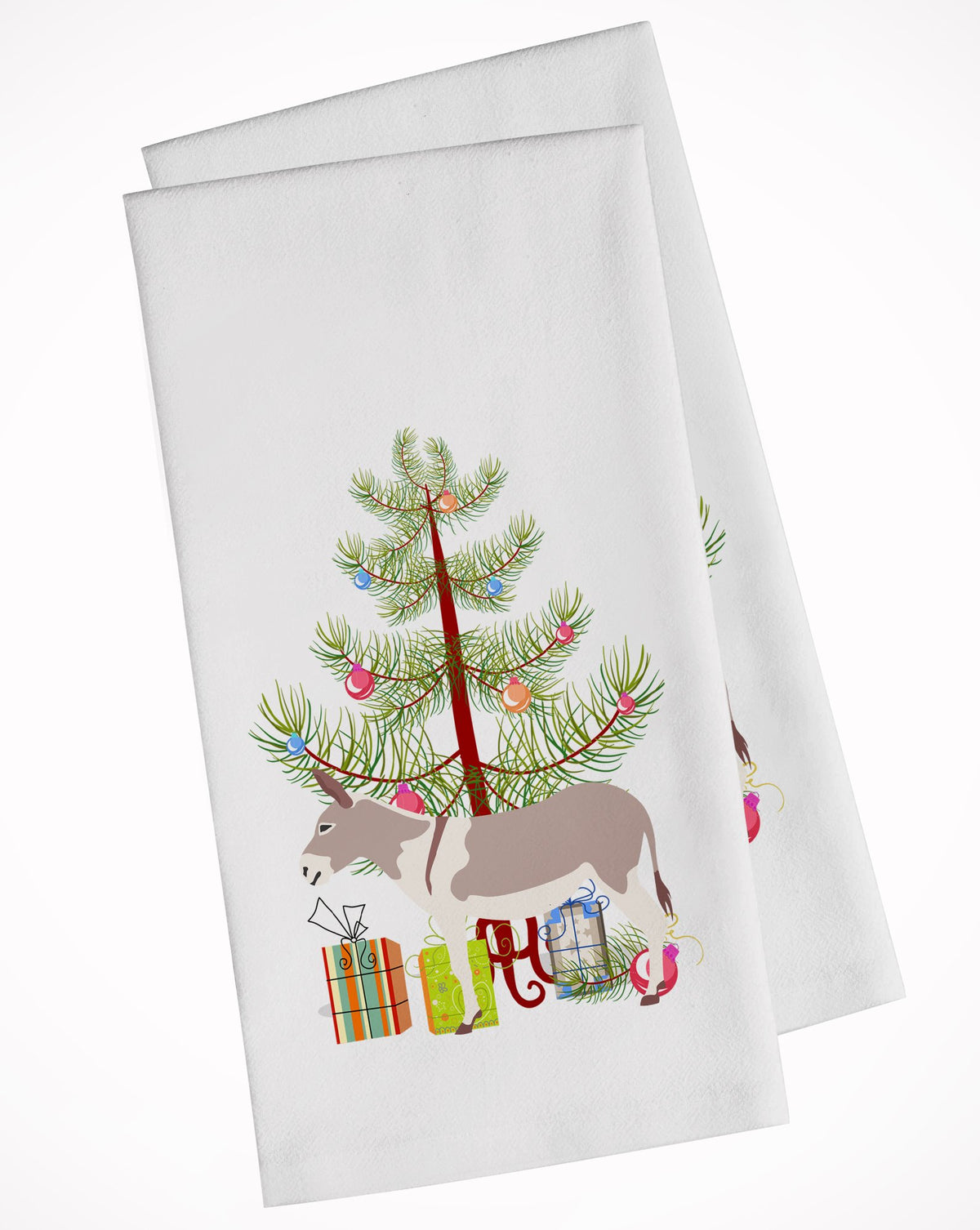 Australian Teamster Donkey Christmas White Kitchen Towel Set of 2 BB9213WTKT by Caroline&#39;s Treasures