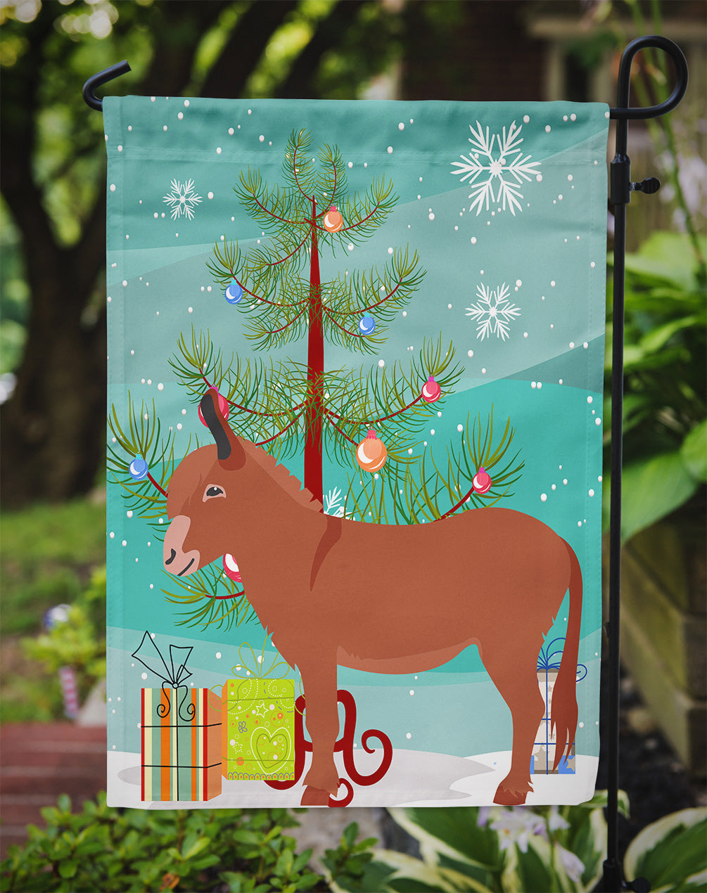 Irish Donkey Christmas Flag Garden Size BB9215GF