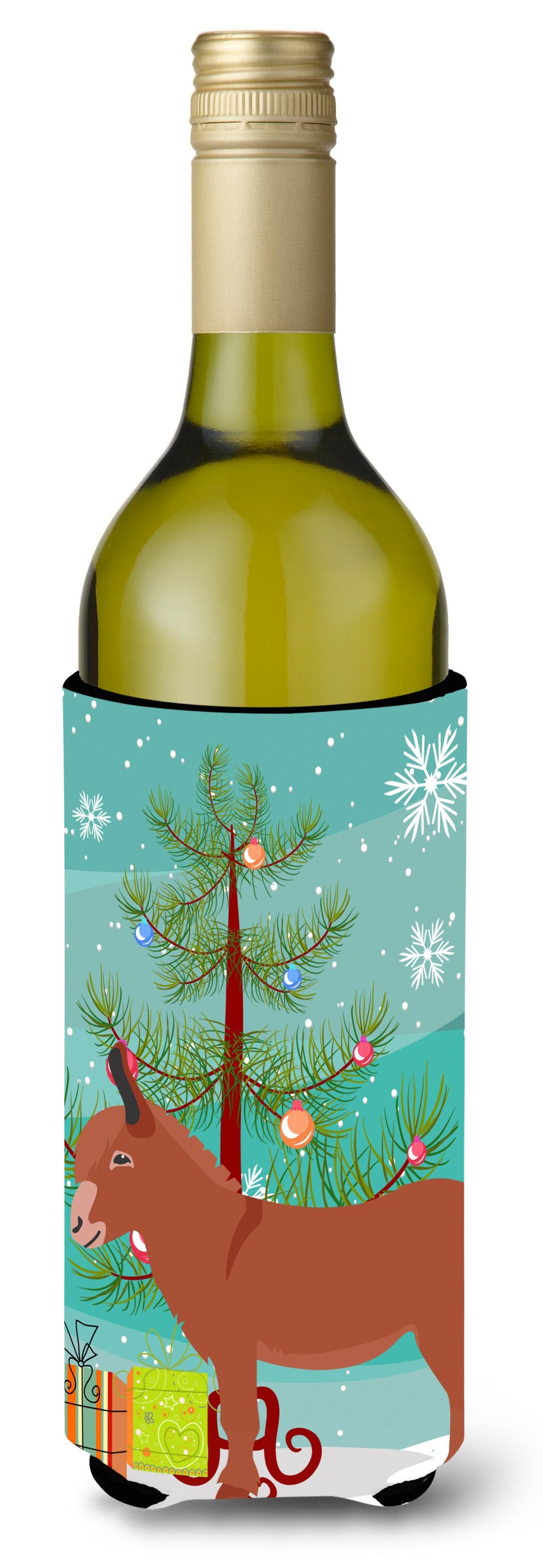 Irish Donkey Christmas Wine Bottle Beverge Insulator Hugger BB9215LITERK by Caroline&#39;s Treasures