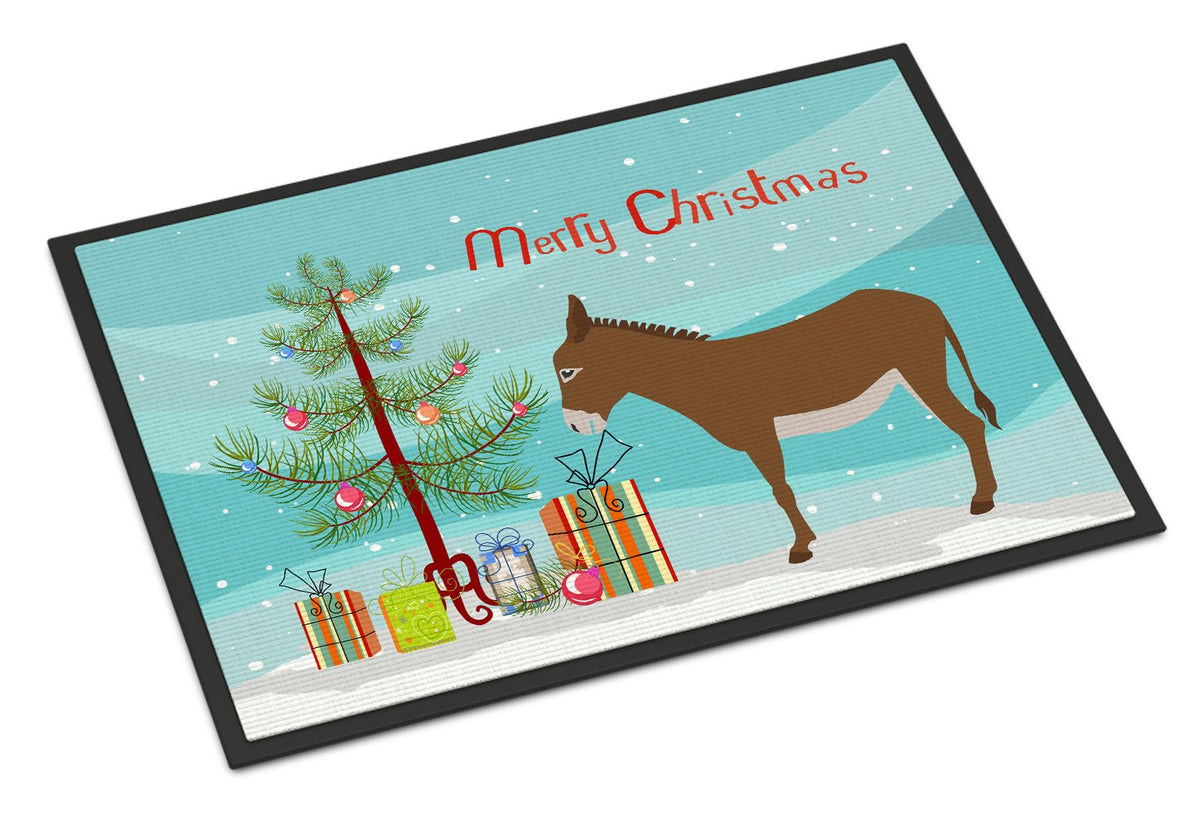 Cotentin Donkey Christmas Indoor or Outdoor Mat 24x36 BB9216JMAT by Caroline&#39;s Treasures