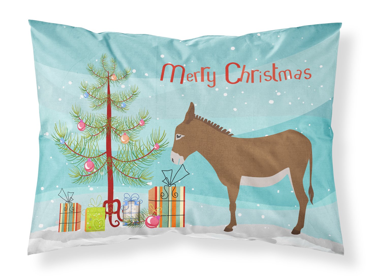 Cotentin Donkey Christmas Fabric Standard Pillowcase BB9216PILLOWCASE by Caroline's Treasures