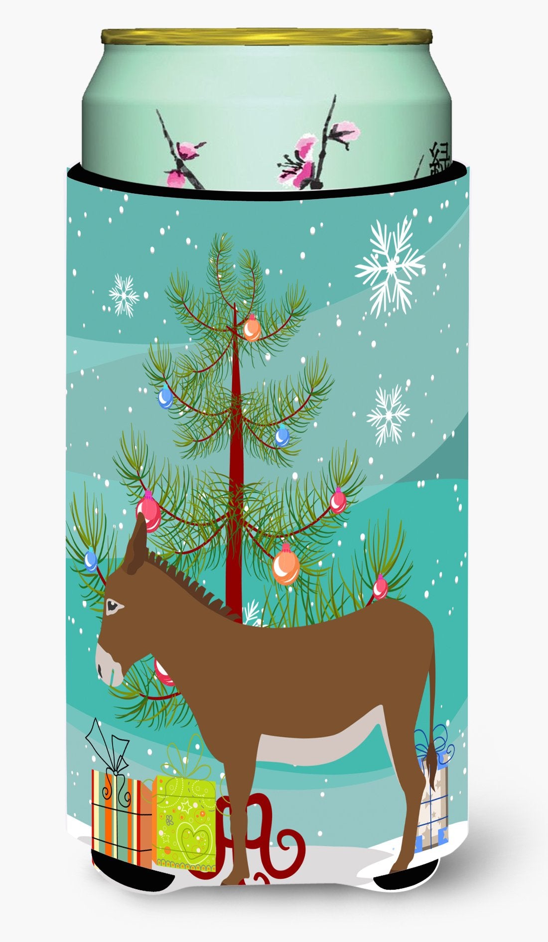 Cotentin Donkey Christmas Tall Boy Beverage Insulator Hugger BB9216TBC by Caroline&#39;s Treasures
