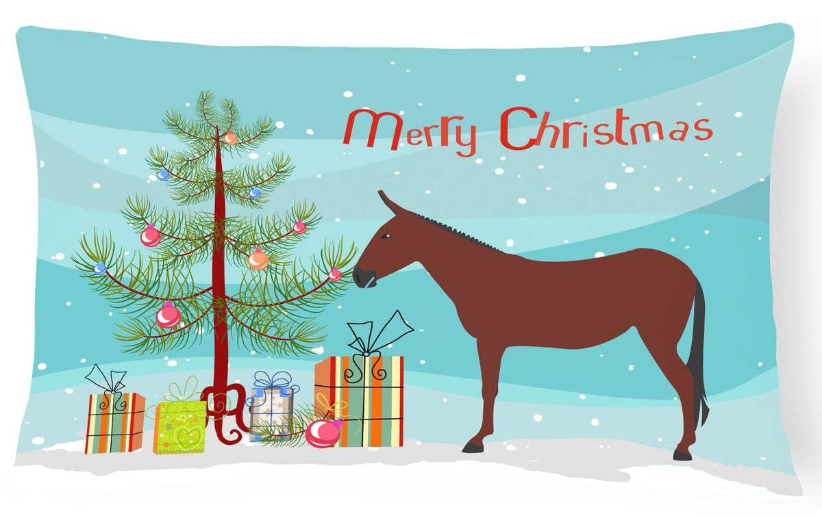 Hinny Horse Donkey Christmas Canvas Fabric Decorative Pillow BB9217PW1216 by Caroline&#39;s Treasures