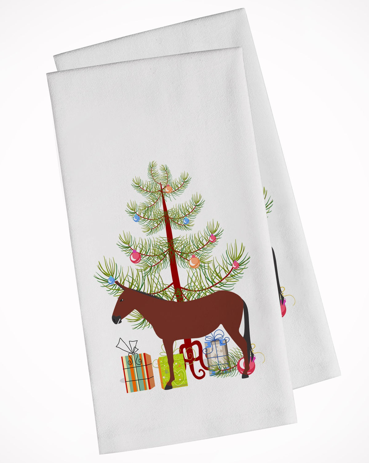 Hinny Horse Donkey Christmas White Kitchen Towel Set of 2 BB9217WTKT by Caroline&#39;s Treasures