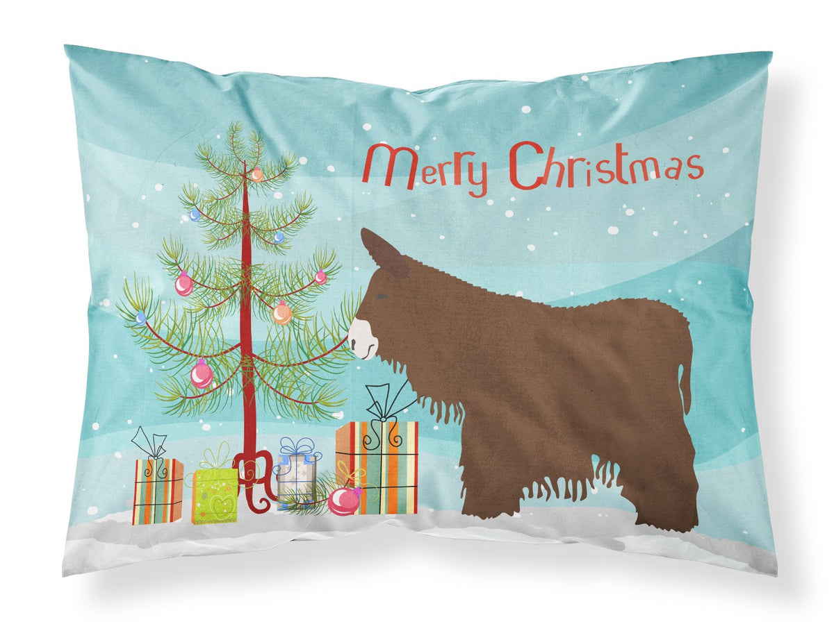 Poitou Poiteuin Donkey Christmas Fabric Standard Pillowcase BB9219PILLOWCASE by Caroline&#39;s Treasures