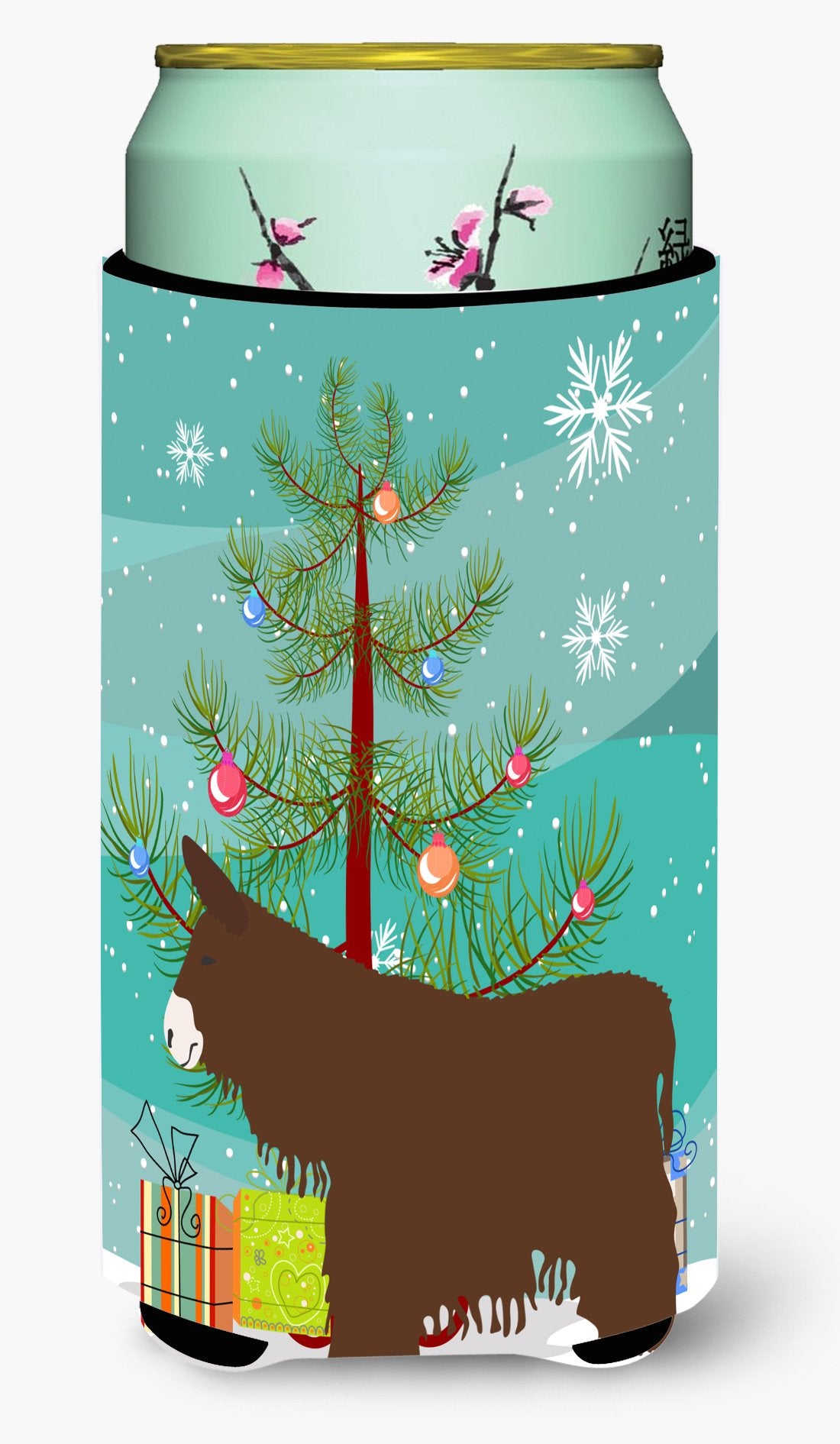 Poitou Poiteuin Donkey Christmas Tall Boy Beverage Insulator Hugger BB9219TBC by Caroline&#39;s Treasures