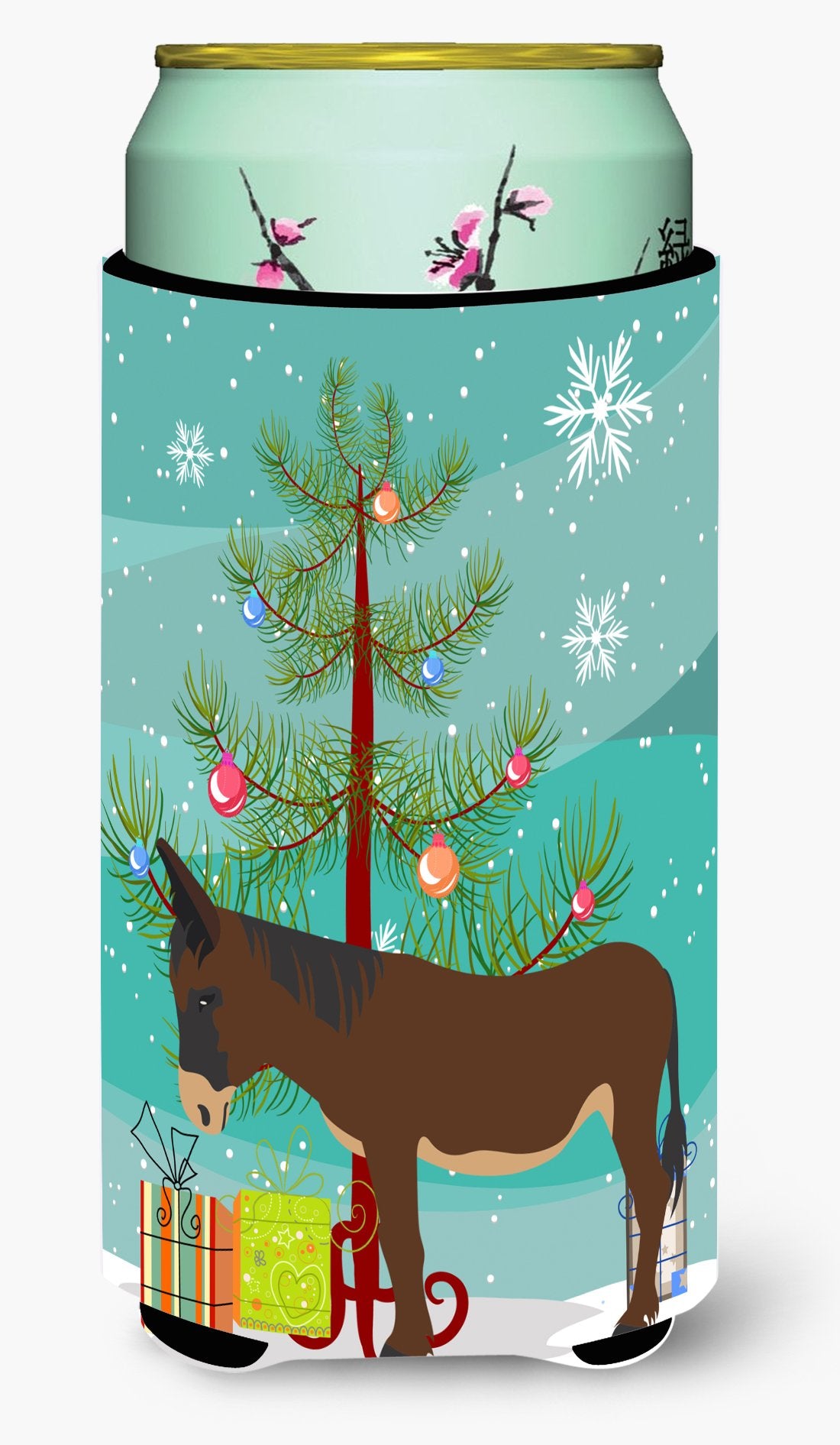 Zamorano-Leones Donkey Christmas Tall Boy Beverage Insulator Hugger BB9220TBC by Caroline&#39;s Treasures