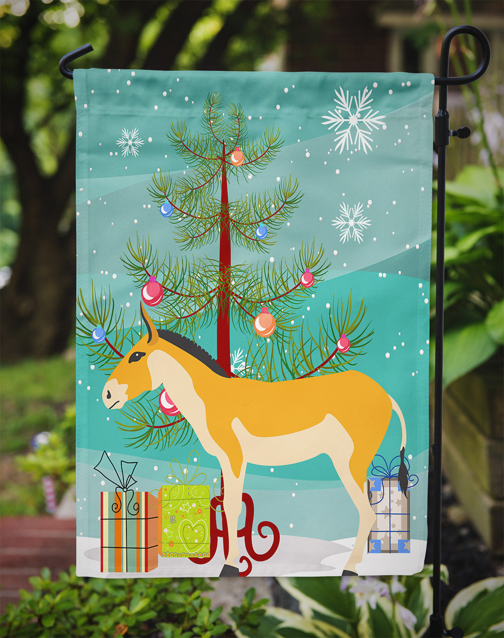 Turkmenian Kulan Donkey Christmas Flag Garden Size BB9221GF