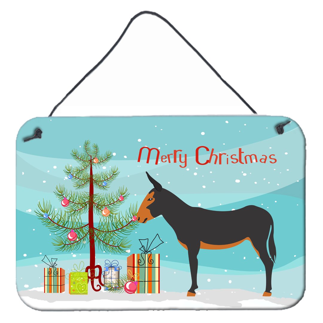 Catalan Donkey Christmas Wall or Door Hanging Prints BB9222DS812 by Caroline&#39;s Treasures