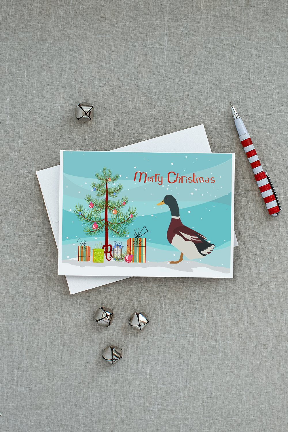 Rouen Duck Christmas Greeting Cards and Envelopes Pack of 8 - the-store.com