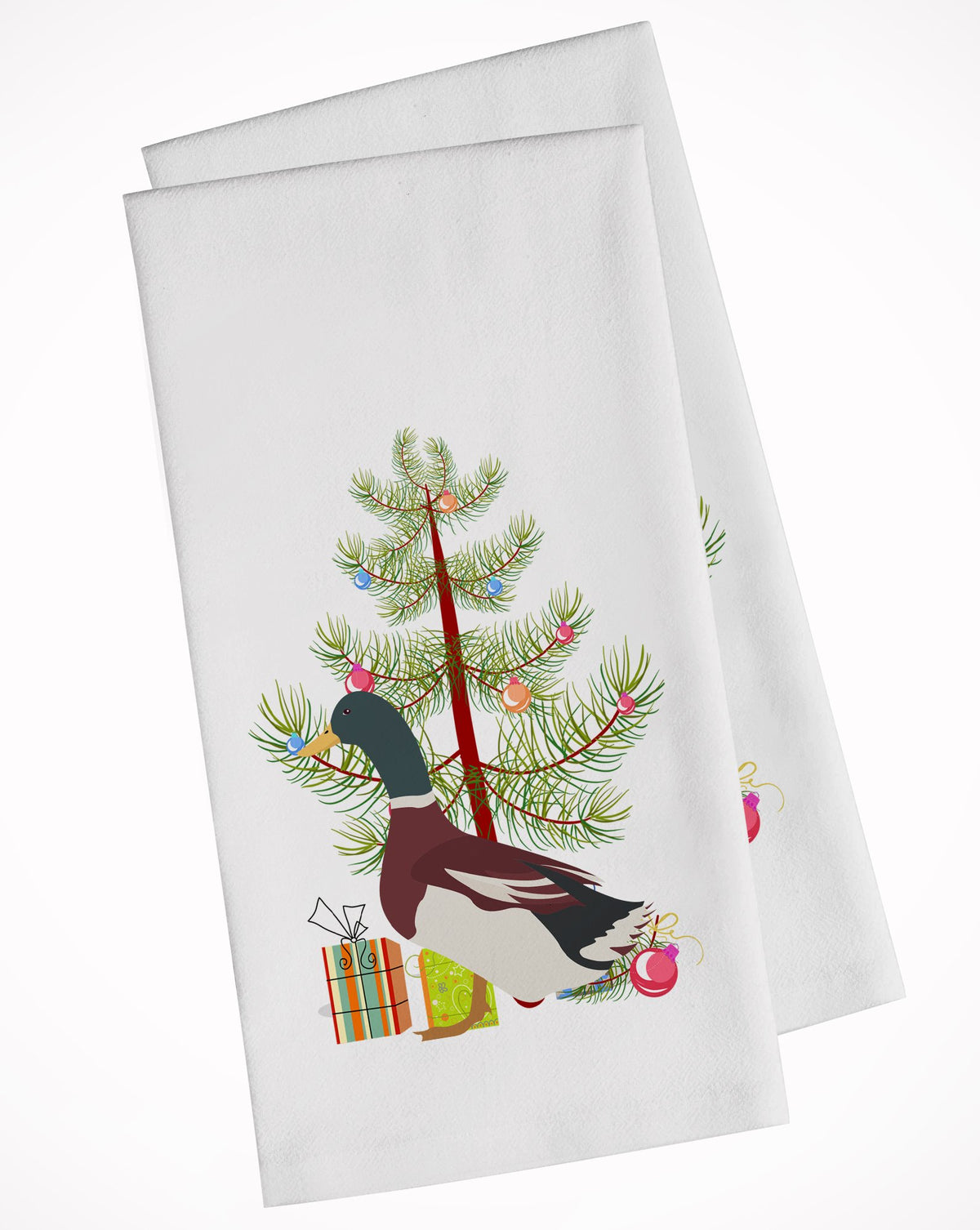 Rouen Duck Christmas White Kitchen Towel Set of 2 BB9223WTKT by Caroline&#39;s Treasures