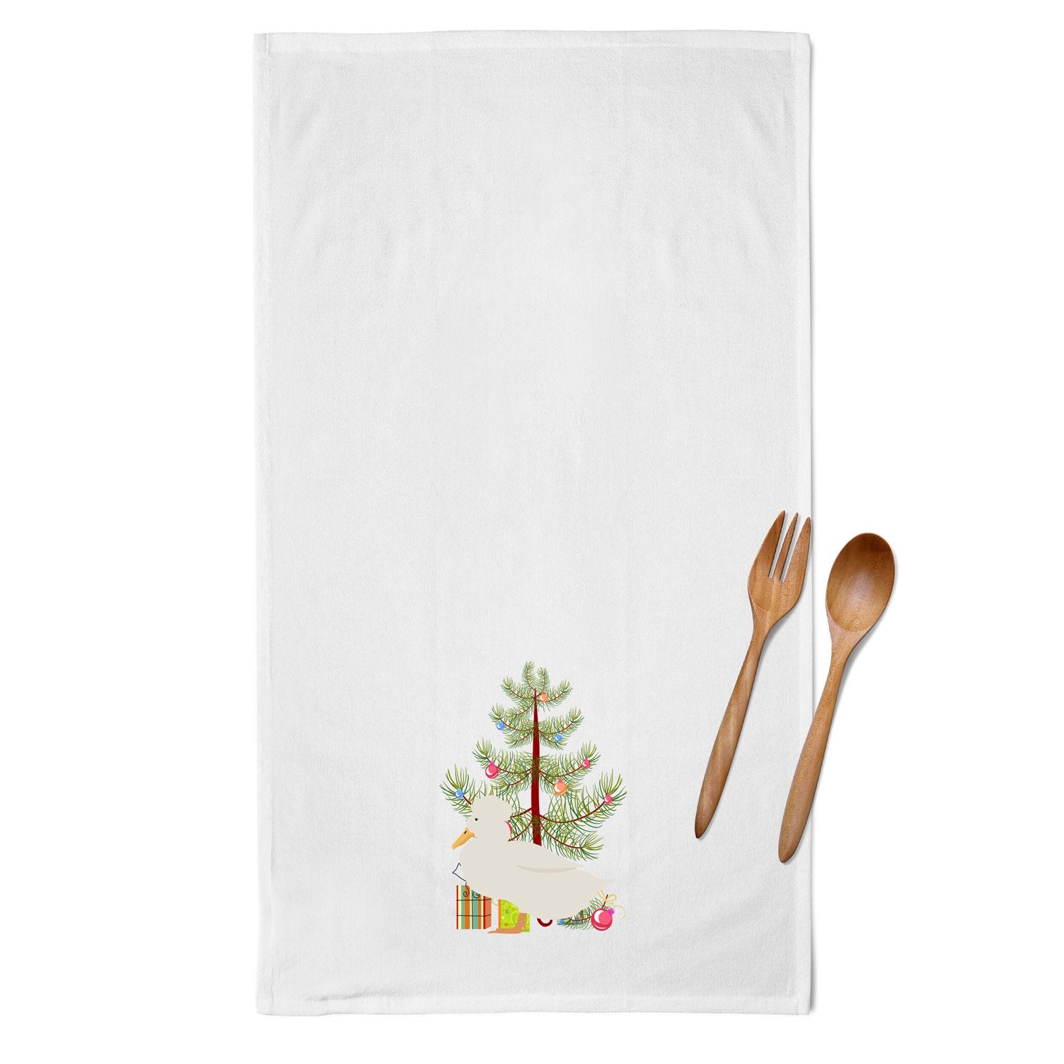 Crested Duck Christmas White Kitchen Towel Set of 2 BB9224WTKT by Caroline's Treasures