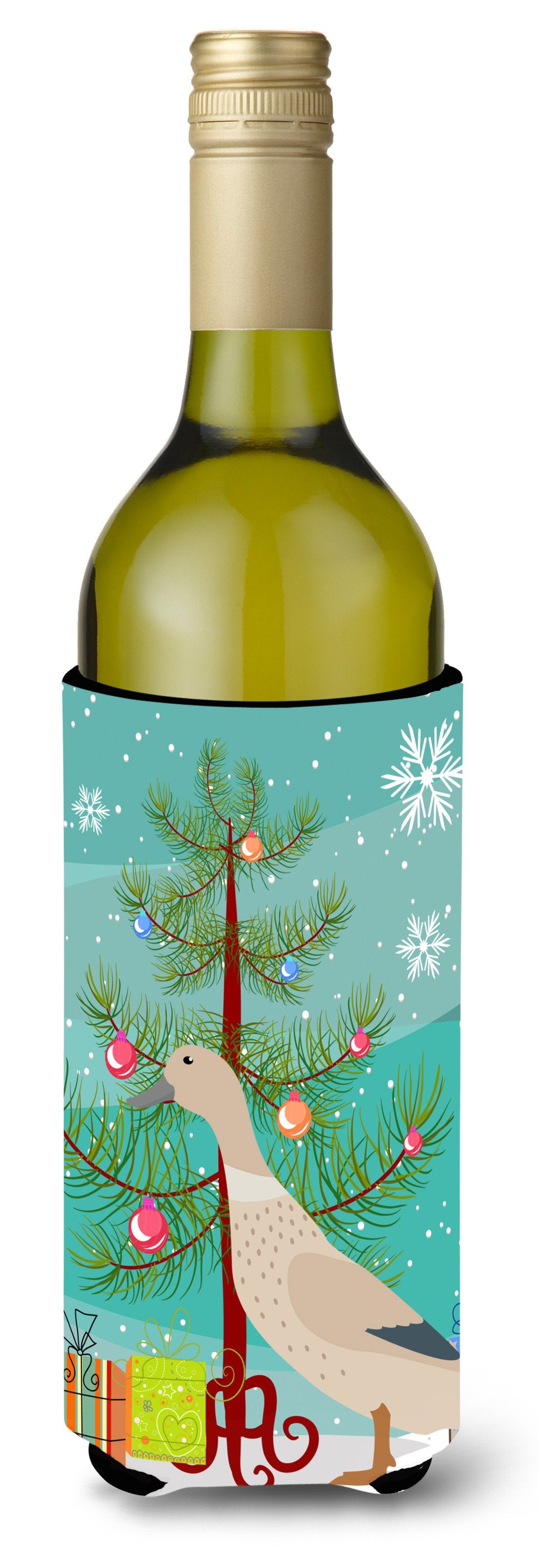 West Harlequin Duck Christmas Wine Bottle Beverge Insulator Hugger BB9225LITERK by Caroline&#39;s Treasures