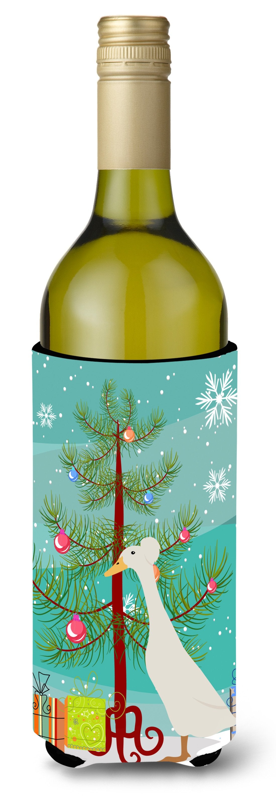 Bali Duck Christmas Wine Bottle Beverge Insulator Hugger BB9226LITERK by Caroline&#39;s Treasures