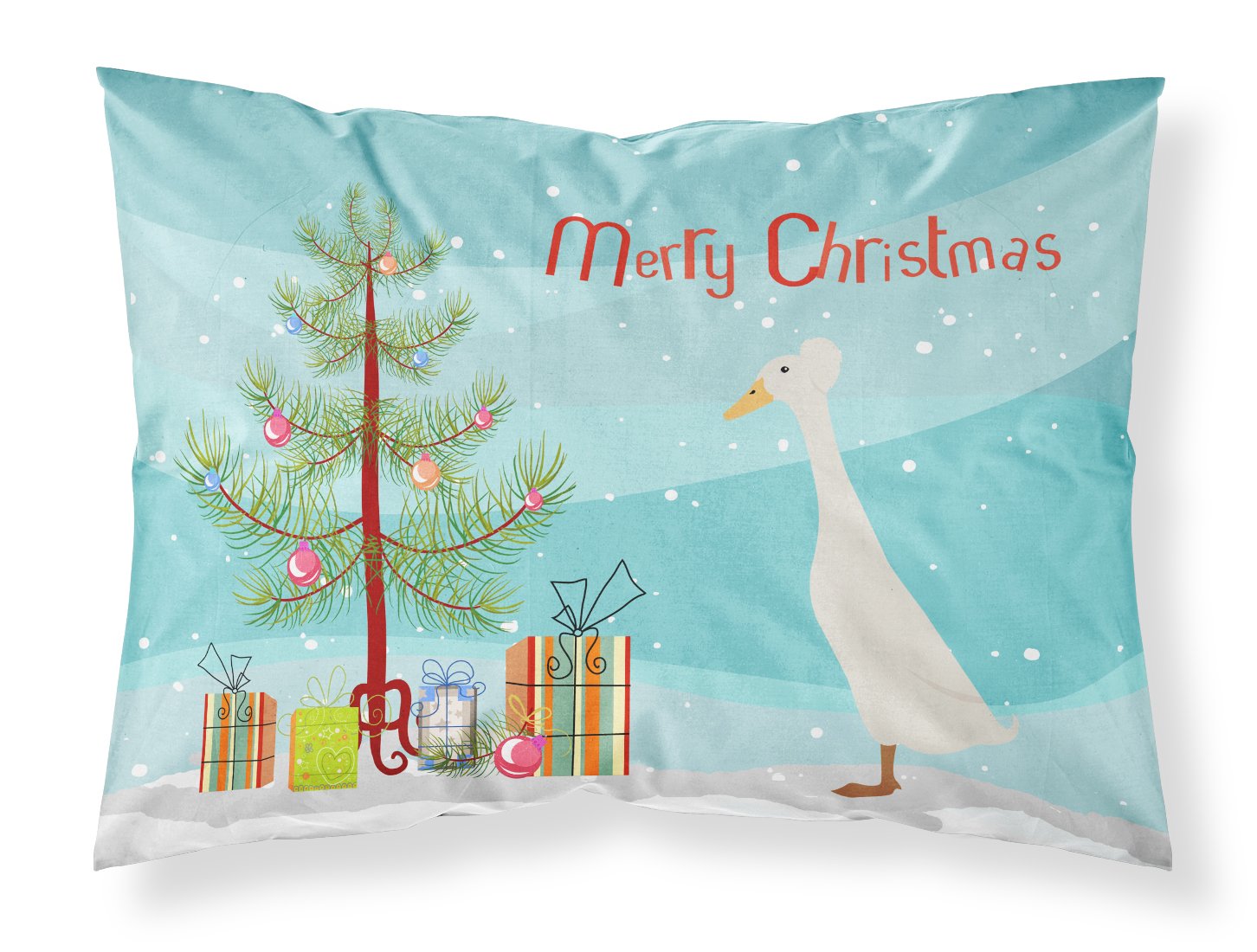 Bali Duck Christmas Fabric Standard Pillowcase BB9226PILLOWCASE by Caroline's Treasures