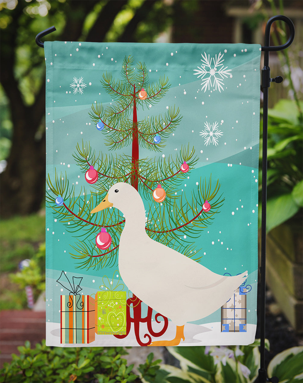 American Pekin Duck Christmas Flag Garden Size BB9227GF