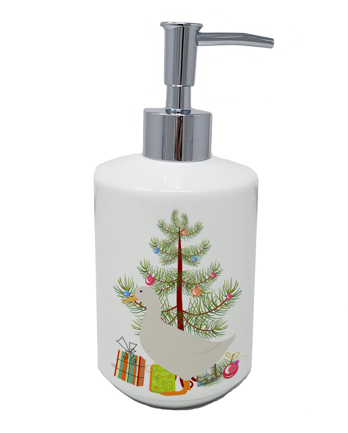 Buy this American Pekin Duck Christmas Ceramic Soap Dispenser