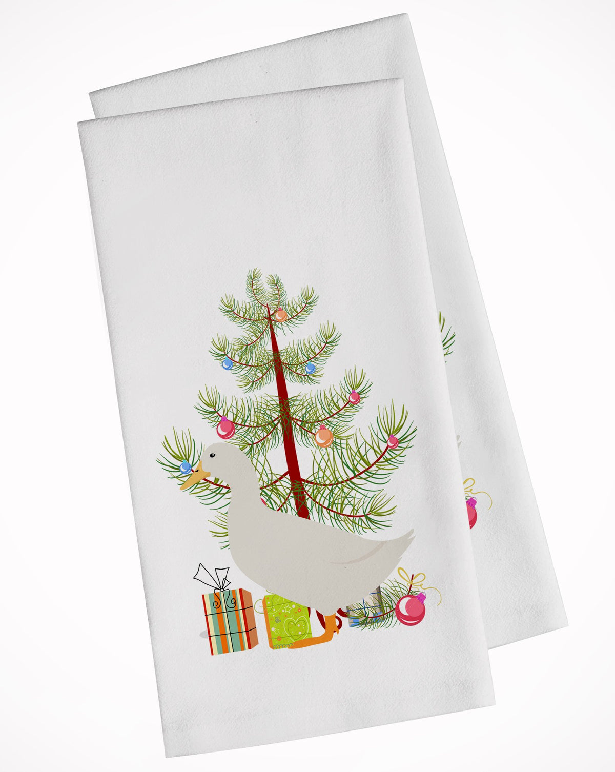 American Pekin Duck Christmas White Kitchen Towel Set of 2 BB9227WTKT by Caroline&#39;s Treasures